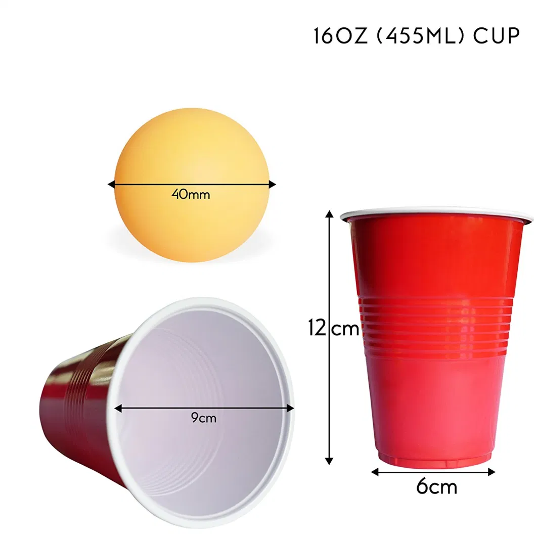 Popular OEM Logo Beer Pong Set 24 Cups and Ping Pong Balls