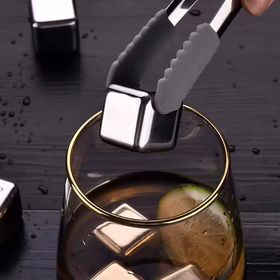 Pietra per vino refrigerante riutilizzabile Wisky per cubetti di ghiaccio in acciaio inossidabile 304